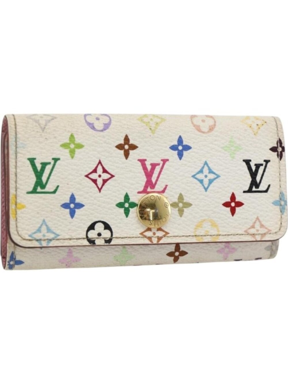 LOUIS VUITTON Monogram Multicolor Multicles 4 Key Case White M93731